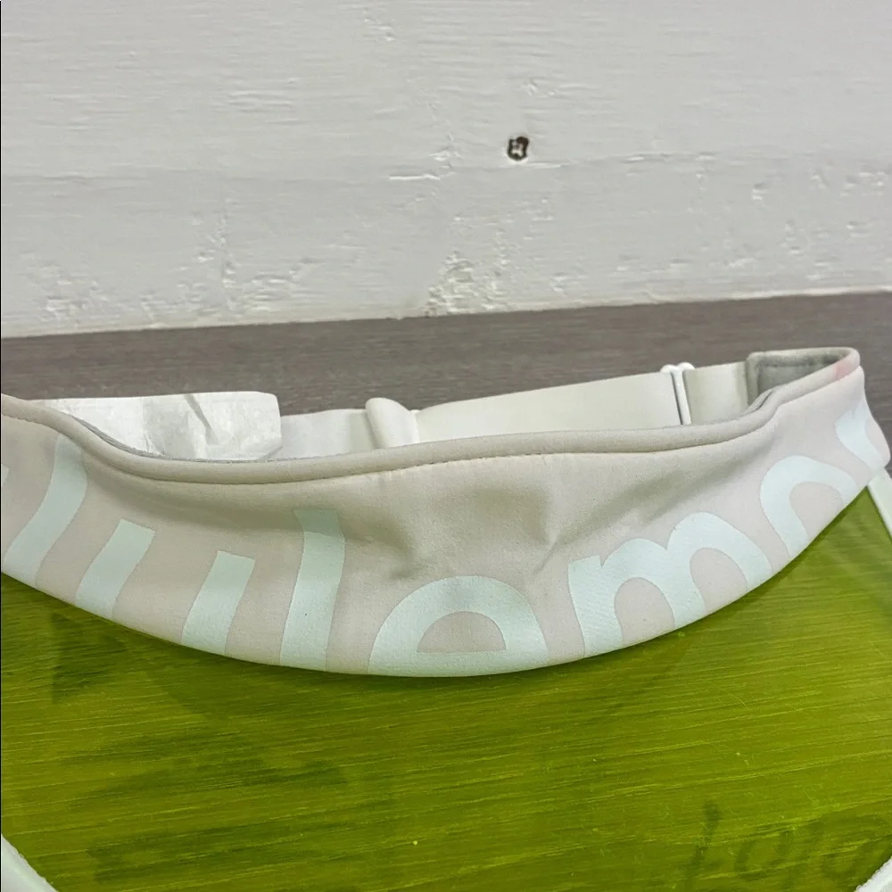 lululemon athletica White and Lime Green Visor
